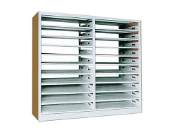 Double sided bookshelf